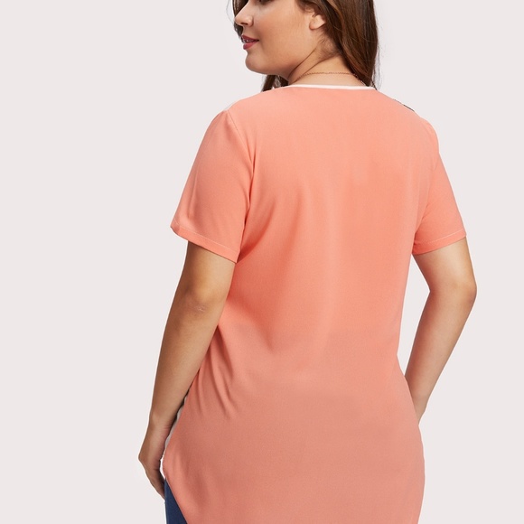 PLUS CUT AND SEW CHIFFON TEE - Picture 4 of 4